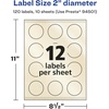 image:imageAvery Pearlized Ivory Round Labels Sure Feed Technology PrinttoTheEdge 2 Diameter 120 Pearlized Ivory Labels LaserInkjet Printable120 labels