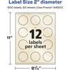 image:imageAvery Pearlized Ivory Round Labels Sure Feed Technology PrinttoTheEdge 2 Diameter 120 Pearlized Ivory Labels LaserInkjet Printable600 labels