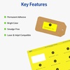 image:imageAvery Printable Address Labels with Sure Feed 1 x 258 Assorted Neon Colors Magenta Green and Yellow Laser amp Inkjet Compatible 450 Blank Labels Total 5979Neon Yellow