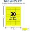 image:imageAvery Printable Address Labels with Sure Feed 1 x 258 Assorted Neon Colors Magenta Green and Yellow Laser amp Inkjet Compatible 450 Blank Labels Total 5979Neon Yellow
