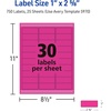 image:imageAvery Printable Address Labels with Sure Feed 1 x 258 Assorted Neon Colors Magenta Green and Yellow Laser amp Inkjet Compatible 450 Blank Labels Total 5979Neon Magenta