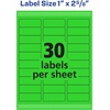 image:imageAvery Printable Address Labels with Sure Feed 1 x 258 Assorted Neon Colors Magenta Green and Yellow Laser amp Inkjet Compatible 450 Blank Labels Total 5979Assorted
