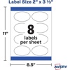 image:imageAvery Printable Blank Oval Labels 2 x 313 Textured Matte White 80 Customizable Labels 22829