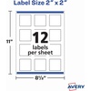 image:imageAvery Printable Blank Square Labels 2 x 2 Glossy White 120 Customizable Labels 225650