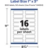 image:imageAvery Printable Durable White Rectangle Labels Sure Feed Technology 1 x 3 PrinttotheEdge Waterproof Labels Laser amp PigmentBased Inkjet Compatible 160 Total800 labels