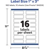 image:imageAvery Printable Durable White Rectangle Labels Sure Feed Technology 1 x 3 PrinttotheEdge Waterproof Labels Laser amp PigmentBased Inkjet Compatible 160 Total160 labels