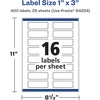 image:imageAvery Printable Durable White Rectangle Labels Sure Feed Technology 1 x 3 PrinttotheEdge Waterproof Labels Laser amp PigmentBased Inkjet Compatible 160 Total400 labels