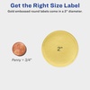 image:imageAvery Printable Embossed Foil Round Labels 2 Diameter Gold 96 Customizable Labels 228311