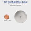 image:imageAvery Printable Embossed Foil Round Labels 2 Diameter Silver 96 Customizable Labels 228241