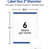image:imageAvery Printable Round Labels Sure Feed Technology 3 Diameter Matte White Permanent Adhesive LaserInkjet Printable 150 Blank Labels Great for Product Merchandising Favors and More 5655