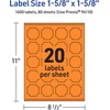 image:imageAvery Printable Square Scalloped Labels Sure Feed Technology 158 x 158 Bright Orange Labels PrinttoTheEdge LaserInkjet Printable 200 Total Great for Cosmetics and Jars1 600 labels