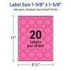 image:imageAvery Printable Square Scalloped Labels Sure Feed Technology 158 x 158 Bright Pink Labels PrinttoTheEdge LaserInkjet Printable 200 Total Great for Cosmetics and Jars400 labels
