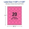 image:imageAvery Printable Square Scalloped Labels Sure Feed Technology 158 x 158 Bright Pink Labels PrinttoTheEdge LaserInkjet Printable 200 Total Great for Cosmetics and Jars200 labels