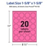 image:imageAvery Printable Square Scalloped Labels Sure Feed Technology 158 x 158 Bright Pink Labels PrinttoTheEdge LaserInkjet Printable 200 Total Great for Cosmetics and Jars800 labels