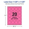 image:imageAvery Printable Square Scalloped Labels Sure Feed Technology 158 x 158 Bright Pink Labels PrinttoTheEdge LaserInkjet Printable 200 Total Great for Cosmetics and Jars1 600 labels