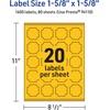 image:imageAvery Printable Square Scalloped Labels Sure Feed Technology 158 x 158 Bright Yellow Labels PrinttoTheEdge LaserInkjet Printable 200 Total Great for Cosmetics and Jars1 600 labels