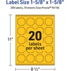 image:imageAvery Printable Square Scalloped Labels Sure Feed Technology 158 x 158 Bright Yellow Labels PrinttoTheEdge LaserInkjet Printable 200 Total Great for Cosmetics and Jars200 labels