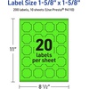 image:imageAvery Printable Square Scalloped Labels Sure Feed Technology 158 x 158 Neon Green Labels PrinttoTheEdge LaserInkjet Printable 200 Total Great for Cosmetics and Jars200 labels