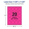 image:imageAvery Printable Square Scalloped Labels Sure Feed Technology 158 x 158 Neon Magenta Labels PrinttoTheEdge LaserInkjet Printable 200 Total Great for Cosmetics and Jars200 labels