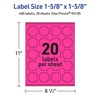 image:imageAvery Printable Square Scalloped Labels Sure Feed Technology 158 x 158 Neon Magenta Labels PrinttoTheEdge LaserInkjet Printable 200 Total Great for Cosmetics and Jars400 labels