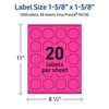 image:imageAvery Printable Square Scalloped Labels Sure Feed Technology 158 x 158 Neon Magenta Labels PrinttoTheEdge LaserInkjet Printable 200 Total Great for Cosmetics and Jars1 600 labels