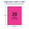 image:imageAvery Printable Square Scalloped Labels Sure Feed Technology 158 x 158 Neon Magenta Labels PrinttoTheEdge LaserInkjet Printable 200 Total Great for Cosmetics and Jars800 labels