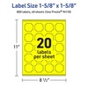 image:imageAvery Printable Square Scalloped Labels Sure Feed Technology 158 x 158 Neon Yellow Labels PrinttoTheEdge LaserInkjet Printable 400 Total Great for Cosmetics and Jars800 labels