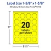 image:imageAvery Printable Square Scalloped Labels Sure Feed Technology 158 x 158 Neon Yellow Labels PrinttoTheEdge LaserInkjet Printable 400 Total Great for Cosmetics and Jars200 labels