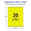 image:imageAvery Printable Square Scalloped Labels Sure Feed Technology 158 x 158 Neon Yellow Labels PrinttoTheEdge LaserInkjet Printable 400 Total Great for Cosmetics and Jars1 600 labels