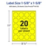 image:imageAvery Printable Square Scalloped Labels Sure Feed Technology 158 x 158 Neon Yellow Labels PrinttoTheEdge LaserInkjet Printable 400 Total Great for Cosmetics and Jars400 labels