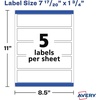 image:imageAvery Printable Wraparound Rectangle Labels 785 x 175 Textured White 50 Customizable Labels 228387 1720 x 1 34