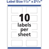 image:imageAvery Rectangle Labels Sure Feed Technology 15 x 275 100 Glossy White Labels 364561 000 labels