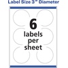 image:imageAvery Round Labels Sure Feed Technology 3 Diameter 60 Glossy White Labels 36500150 labels