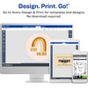 image:imageAvery Square Labels Sure Feed Technology 3 x 3 30 Glossy White Labels 3648060 labels