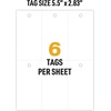image:imageAvery UltraDuty Printable Plastic Hang Tags 55 x 283 White Blank Tags 50lb PullStrength 60ct 62400 Pack of 5White