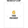 image:imageAvery UltraDuty Printable Plastic Hang Tags 55 x 283 White Blank Tags 50lb PullStrength 60ct 62400White