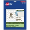 image:imageAvery Dissolvable Square Scalloped Labels Sure Feed Technology 158 x 158 Matte White PrinttoTheEdge LaserInkjet Printable 100 Labels Total100 labels