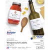 image:imageAvery Durable Waterproof Wraparound Rectangle Labels with Sure Feed Technology 325 x 775 Matte White LaserPigmentInkjet 16 Customizable Labels 22835One Size