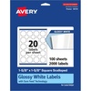 image:imageAvery Glossy White Square Scalloped Labels Sure Feed Technology 158 x 158 200 Glossy White Labels PrinttoTheEdge Permanent Adhesive LaserInkjet Printable2 000 labels