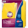 image:imageAvery HeavyDuty Plastic Industrial Dividers 26 AZ Tabs Yellow 23081AZ Plastic Dividers