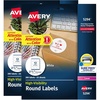 image:imageAvery High Visibility Printable Round Labels with Sure Feed 25 Diameter White Laser Printer 300 per Pack 2 Packs 600 Customizable Blank Labels Total 45294