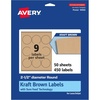 image:imageAvery Kraft Brown Round Labels Sure Feed Technology 25 Diameter 225 Kraft Brown Labels PrinttoTheEdge LaserInkjet Printable450 labels
