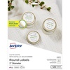 image:imageAvery Matte White Labels Metallic Gold Borders 3 Round Labels 60 Total LaserInkjet Printable 6544120 labels
