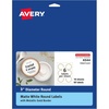 image:imageAvery Matte White Labels Metallic Gold Borders 3 Round Labels 60 Total LaserInkjet Printable 654460 labels