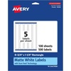 image:imageAvery Matte White Rectangle Labels Sure Feed Technology 975 x 125 125 Matte White Printable Labels500 Labels