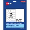 image:imageAvery Matte White Square Scalloped Labels Sure Feed Technology 158 x 158 500 Matte White Printable Labels2 000 Labels