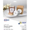 image:imageAvery Printable Round Labels Sure Feed Technology 25 Diameter Glossy White 90 Customizable Labels 22830