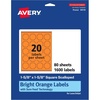 image:imageAvery Printable Square Scalloped Labels Sure Feed Technology 158 x 158 Bright Orange Labels PrinttoTheEdge LaserInkjet Printable 200 Total Great for Cosmetics and Jars1 600 labels