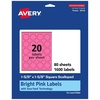 image:imageAvery Printable Square Scalloped Labels Sure Feed Technology 158 x 158 Bright Pink Labels PrinttoTheEdge LaserInkjet Printable 200 Total Great for Cosmetics and Jars1 600 labels