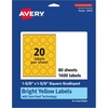 image:imageAvery Printable Square Scalloped Labels Sure Feed Technology 158 x 158 Bright Yellow Labels PrinttoTheEdge LaserInkjet Printable 200 Total Great for Cosmetics and Jars1 600 labels